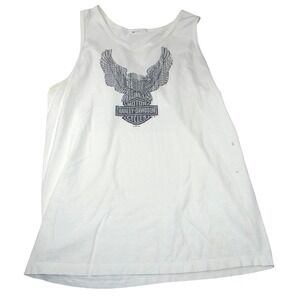 Harley‎ Davidson Motorcycles Eagle Tank Top White Mens Size